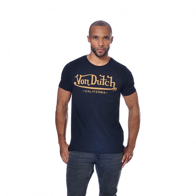 T-shirt Von Dutch homme regular col rond en coton Mach Vondutch - 1