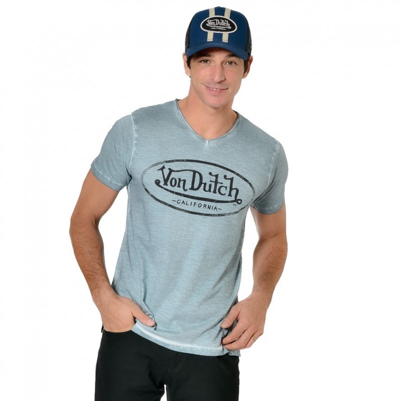 T-shirt Von Dutch homme col V Ron Vondutch - 2