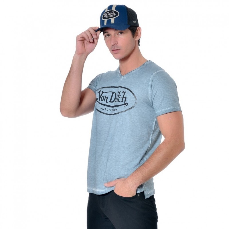 T-shirt Von Dutch homme col V Ron Vondutch - 1