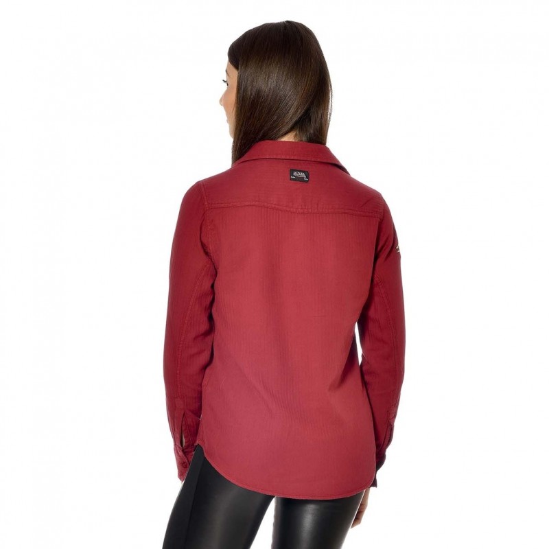 Chemise en Coton coupe Régular Manches longues Rouge SHARON | Femme - Vondutch Vondutch - 3
