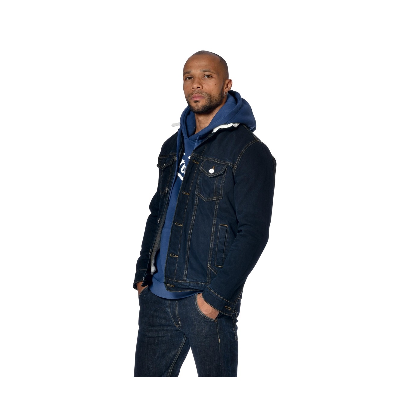 Veste en Jean Sherpa Hiver Bleue BILL | Homme - Vondutch Vondutch - 1