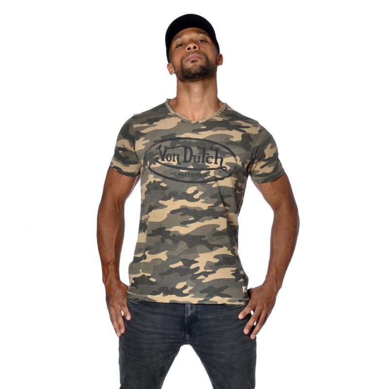 Tee Shirt Vert coupe Slim Col V RON | Homme - Vondutch Vondutch - 1