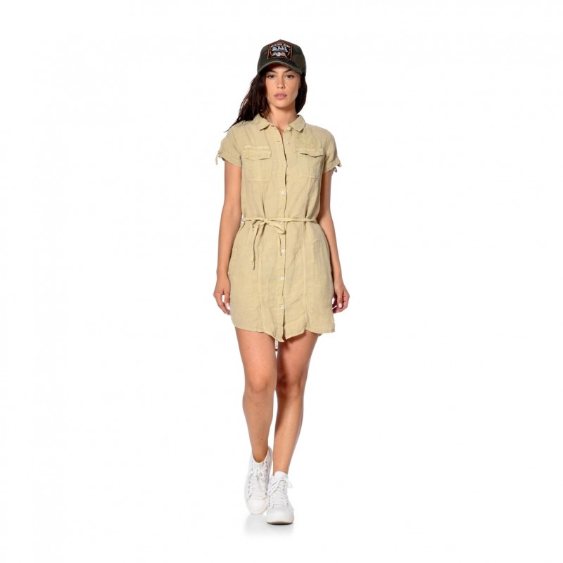 Robe en Lin lavé manches courtes et broderies Beverly Vondutch - 4