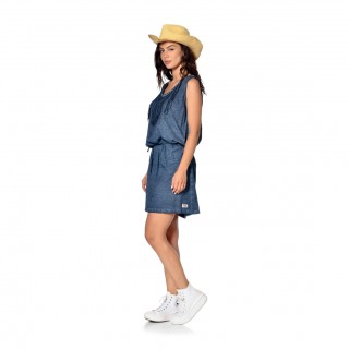 Robe denim léger sans manches avec franges devant Jenny Vondutch - 1