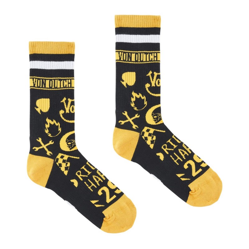 Lot de 2 Paires de chaussettes Tennis homme Fantaisie, Mode Orange - Vondutch Vondutch - 6