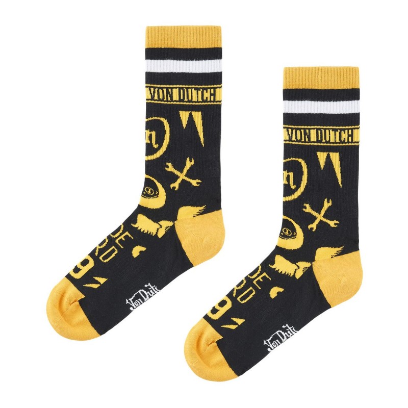Lot de 2 Paires de chaussettes Tennis homme Fantaisie, Mode Orange - Vondutch Vondutch - 7