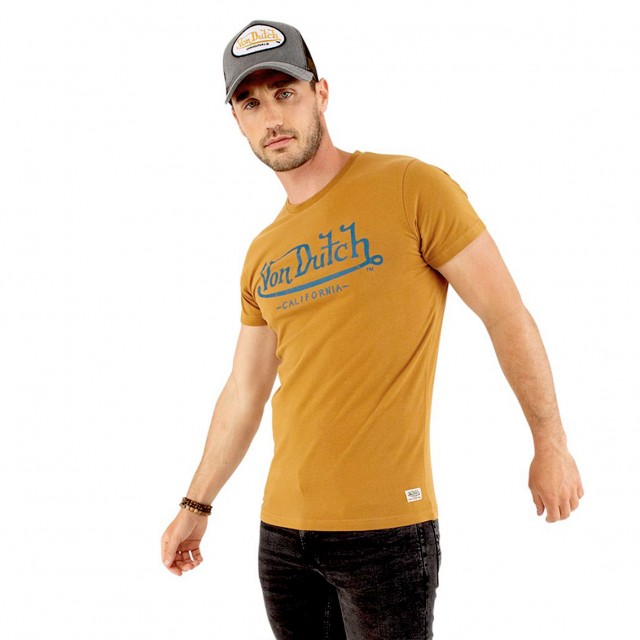 T-shirt col rond homme en coton Von Dutch Slim Fit Life Vondutch - 1
