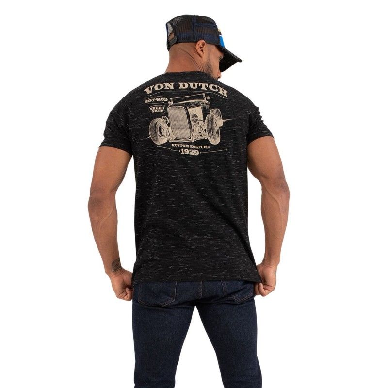 T-shirt col rond regular fit homme en coton Von Dutch Snake - Von Dutch