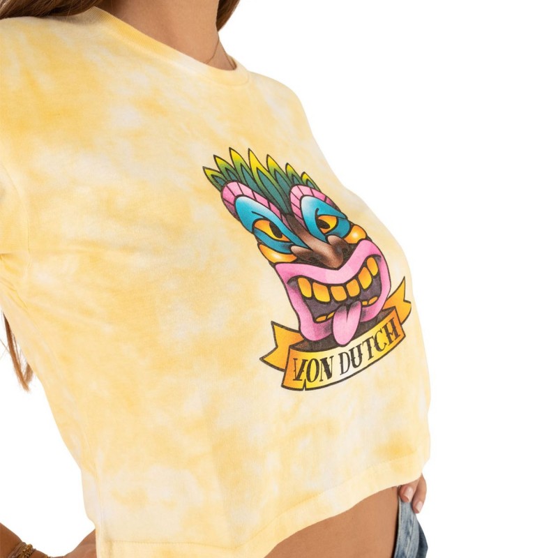 Tee shirt crop top Jaune coupe Régular TIKA | Femme - Vondutch Vondutch - 2