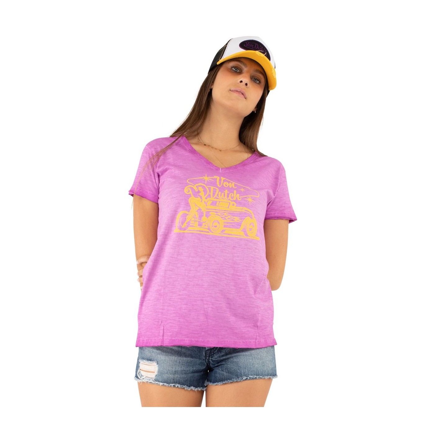 T-shirt femme en coton Hot Vondutch - 1