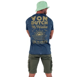 T-shirt col rond regular fit homme en coton Tour Vondutch - 1