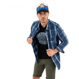 Chemise à carreaux homme en coton Jony Vondutch - 1
