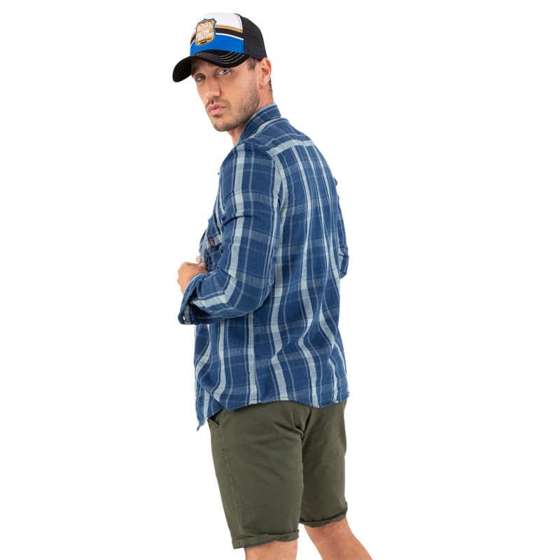 Chemise à carreaux homme en coton Jony Vondutch - 4