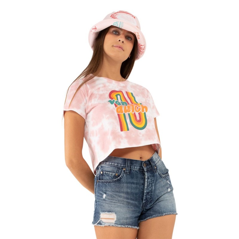 Crop Top Tie and Dye femme en coton Bow Vondutch - 1