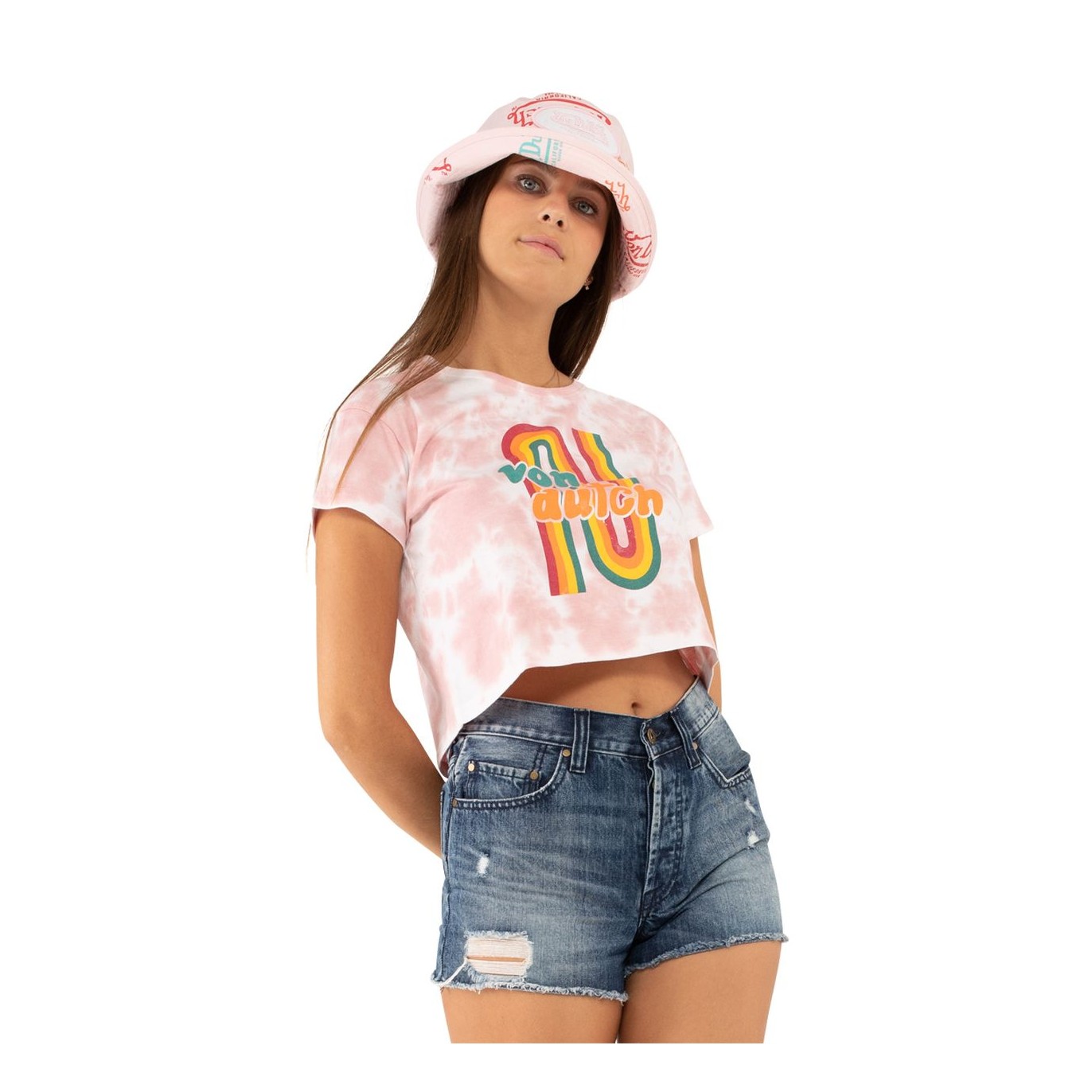 Tee shirt crop top Rose coupe Régular BOW | Femme - Vondutch Vondutch - 1