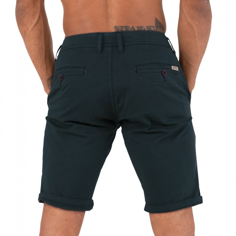 Bermuda Chino en Coton coupe Droit Bleu | Homme - Vondutch Vondutch - 3