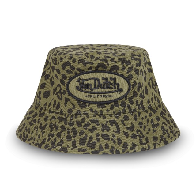 Bob Léopard Vert 100% Coton Streetwear | Von Dutch Vondutch - 1