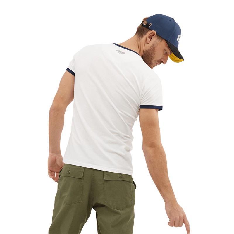 Tee Shirt Blanc coupe Slim Col rond ETHIC | Homme - Vondutch Vondutch - 3