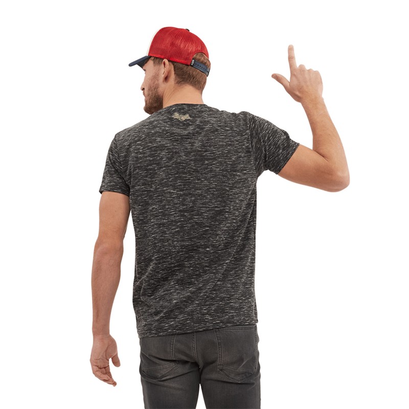Tee Shirt Noir coupe Régular Col rond effet Flammé HIT | Homme - Vondutch Vondutch - 3