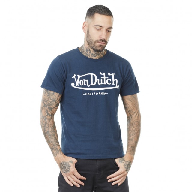 Tee Shirt Bleu coupe Régular Col rond FIRST | Homme - Vondutch Vondutch - 1