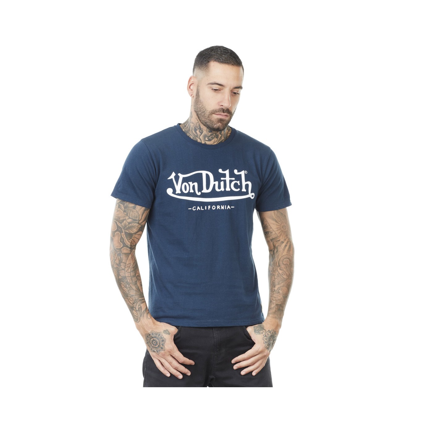 Tee Shirt Bleu coupe Régular Col rond FIRST | Homme - Vondutch Vondutch - 1