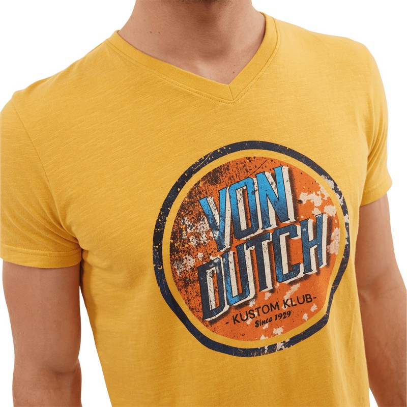 T-shirt col en V homme en coton Klub Vondutch - 3