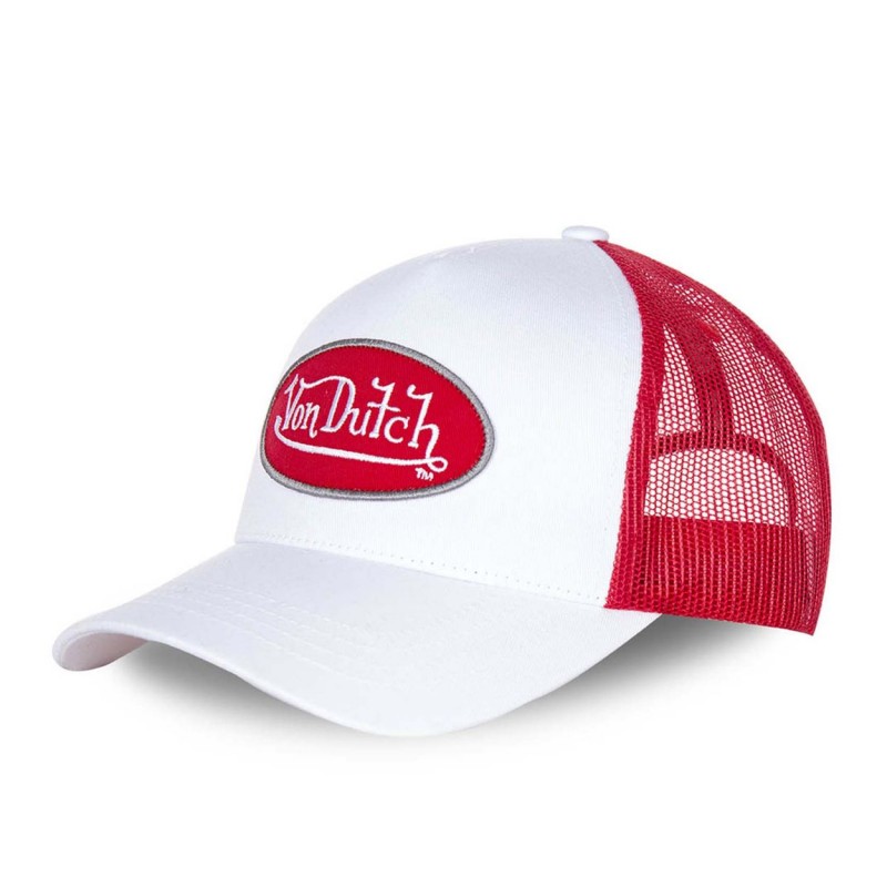 Casquette baseball homme Von Dutch BM Blanc filet rouge Vondutch - 1