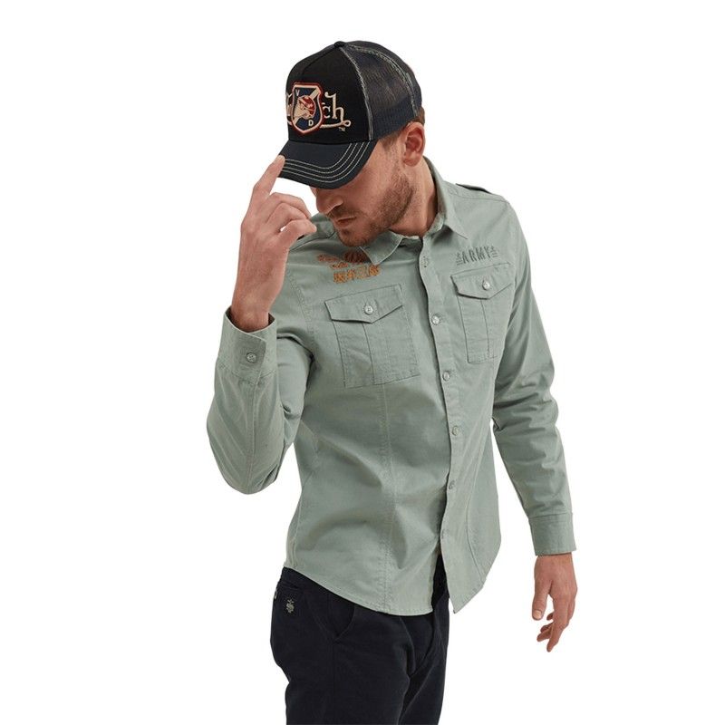 Chemise De Pêche Magellan Outdoors Homme - 2XL/XXL - Verte - Manches Longues - Occasion