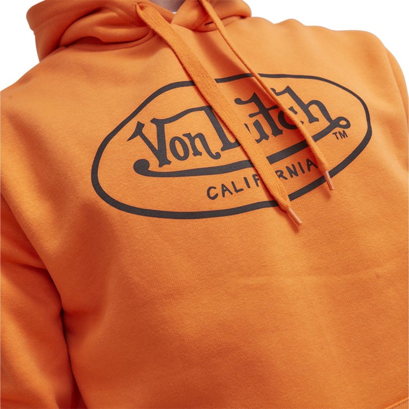 Sweat à Capuche Orange Molletoné BRAND | Homme - Vondutch Vondutch - 3