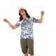 Tee Shirt Bleu coupe Régular Col V effet Tie and Dye RON | Homme - Vondutch Vondutch - 1
