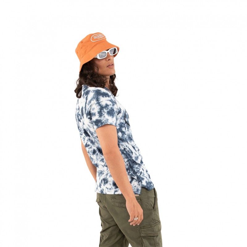 Tee Shirt Bleu coupe Régular Col V effet Tie and Dye RON | Homme - Vondutch Vondutch - 3