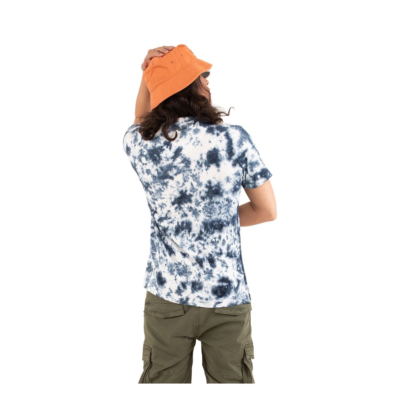 Tee Shirt Bleu coupe Régular Col V effet Tie and Dye RON | Homme - Vondutch Vondutch - 4