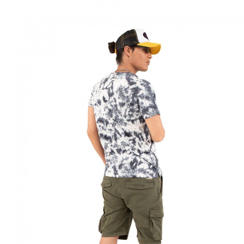 Tee Shirt Gris coupe Régular Col V effet Tie and Dye RON | Homme - Vondutch Vondutch - 4