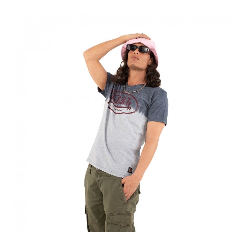 Tee Shirt Gris coupe Régular Col V effet Dégradé, Tie and Dye RON | Homme - Vondutch Vondutch - 3