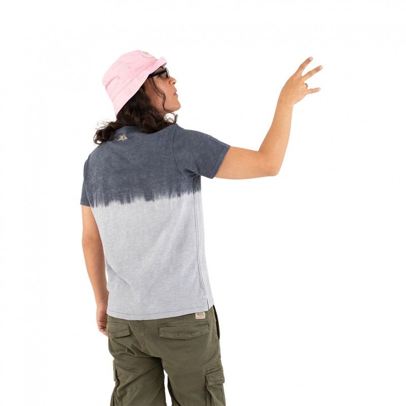 Tee Shirt Gris coupe Régular Col V effet Dégradé, Tie and Dye RON | Homme - Vondutch Vondutch - 4