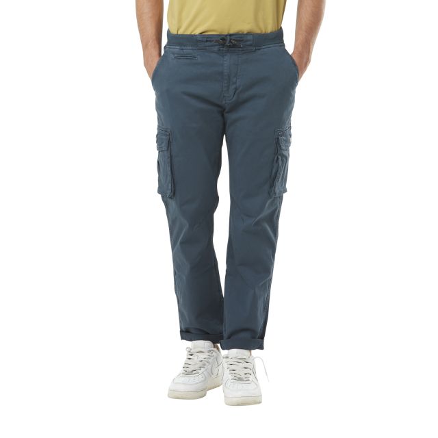 Pantalon cargo homme poches laterales avec écusson brodé en coton Ico Vondutch - 1