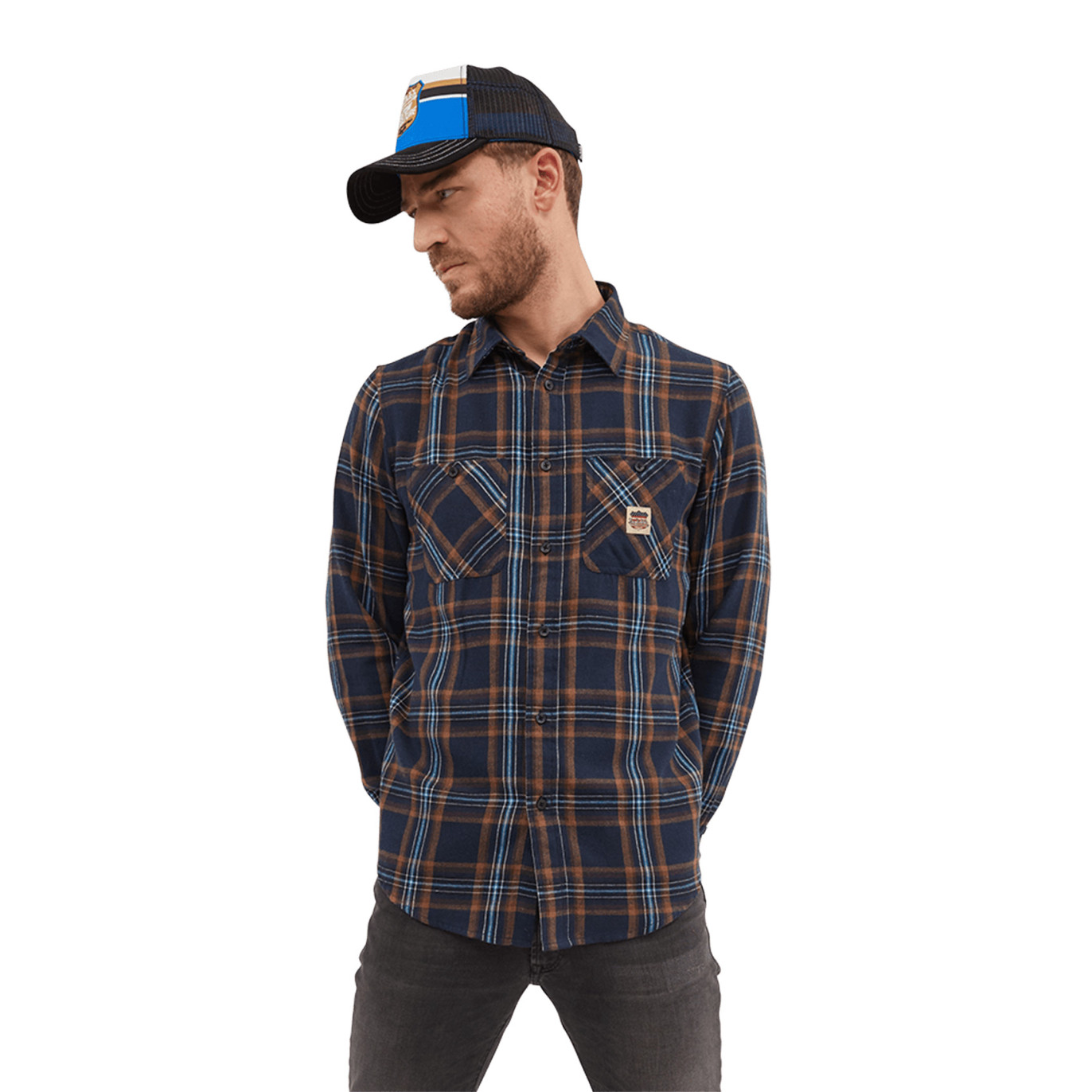 Chemise plaid avec poche Jack Vondutch - 1