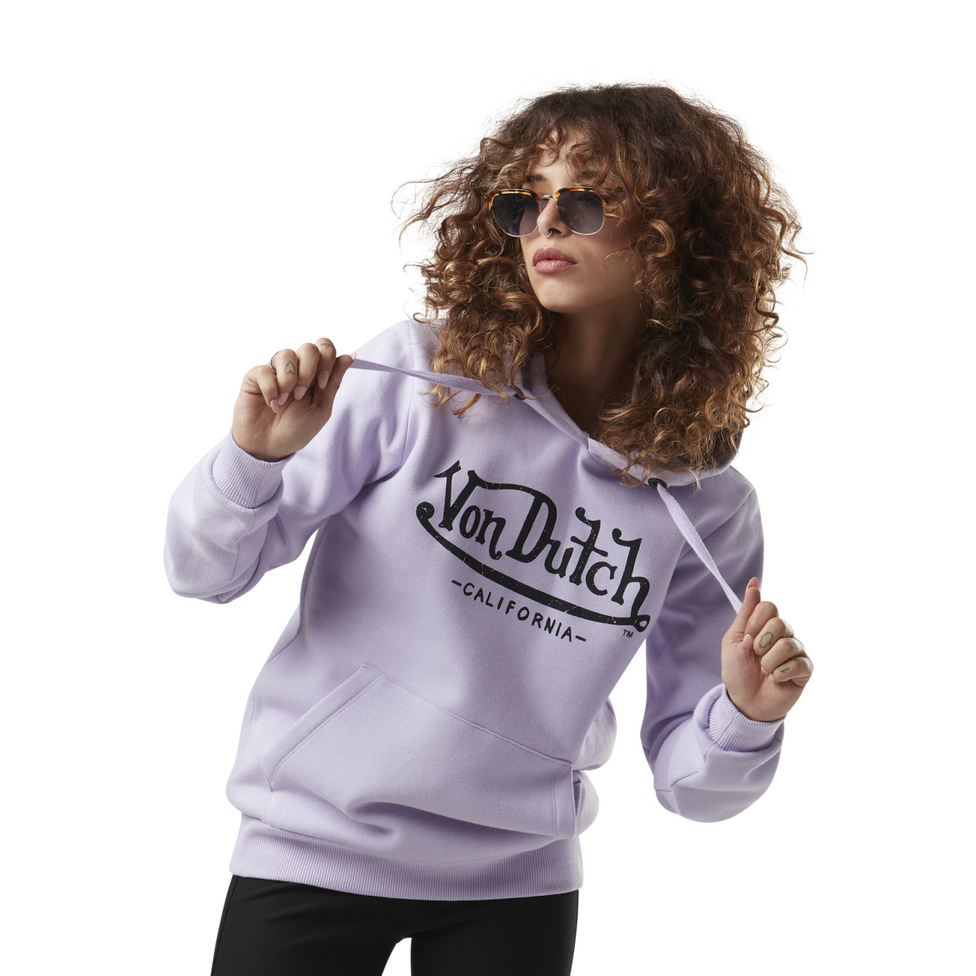 Sweat femme à capuche avec logo Basic Vondutch - 1