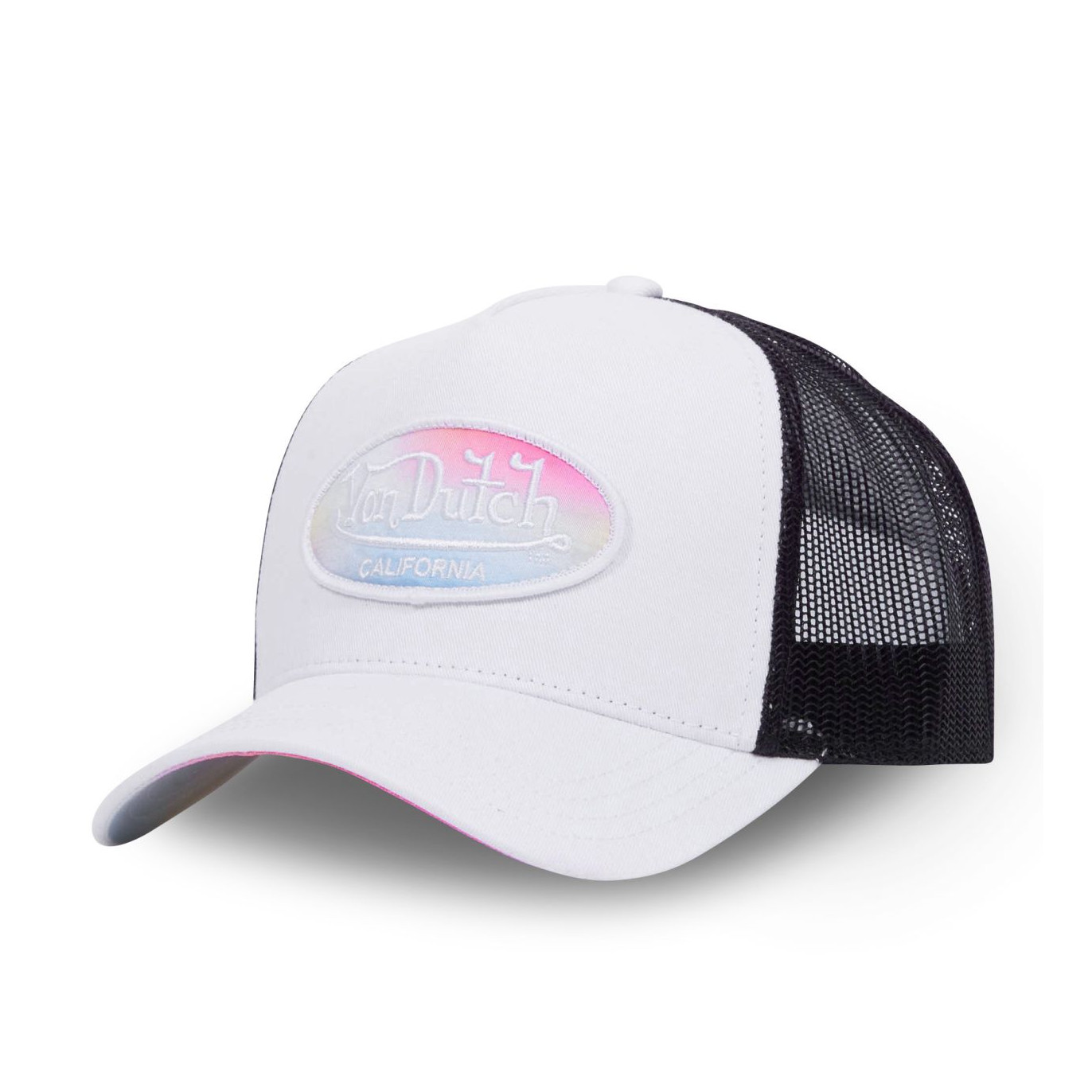 Casquette Vondutch Blanche Trucker Filet Noir Snapback PASTEL Vondutch - 1