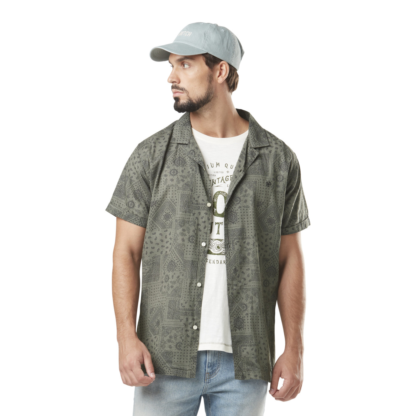 Chemise homme pique Paisley en coton Vondutch - 1