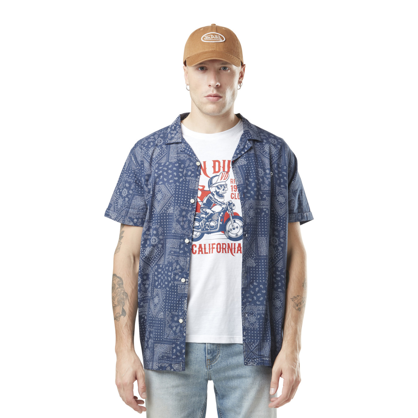 Chemise homme pique Paisley en coton Vondutch - 1