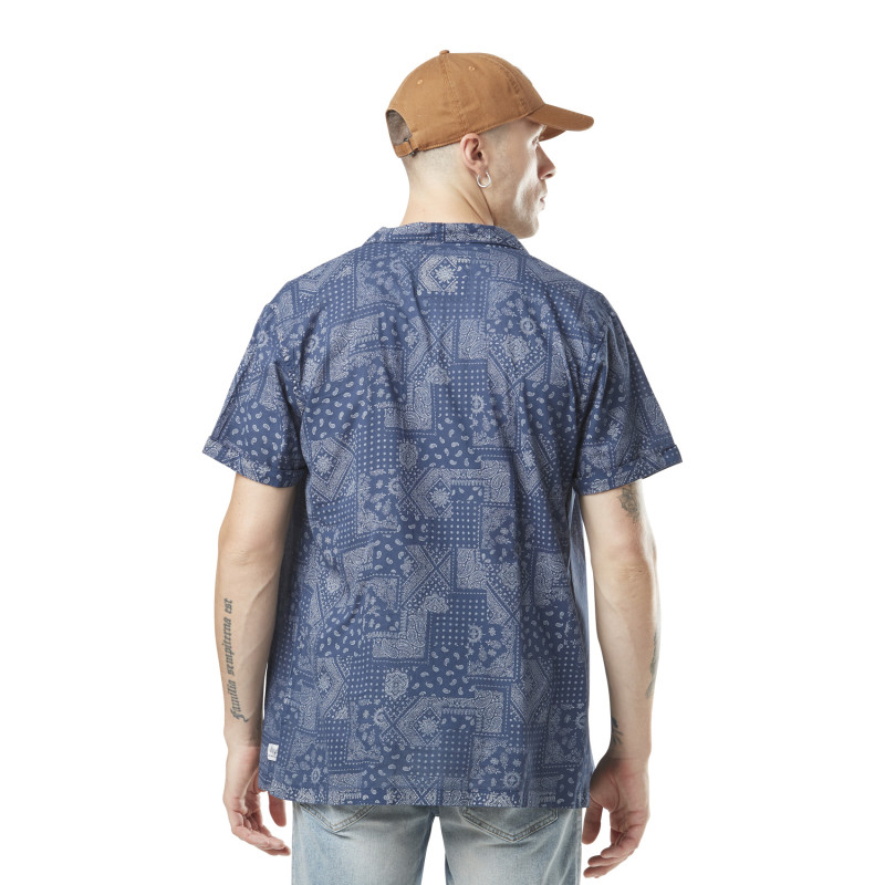 Chemise Casual Droite Manches courtes Bleue Paisley | Homme - Vondutch Vondutch - 2