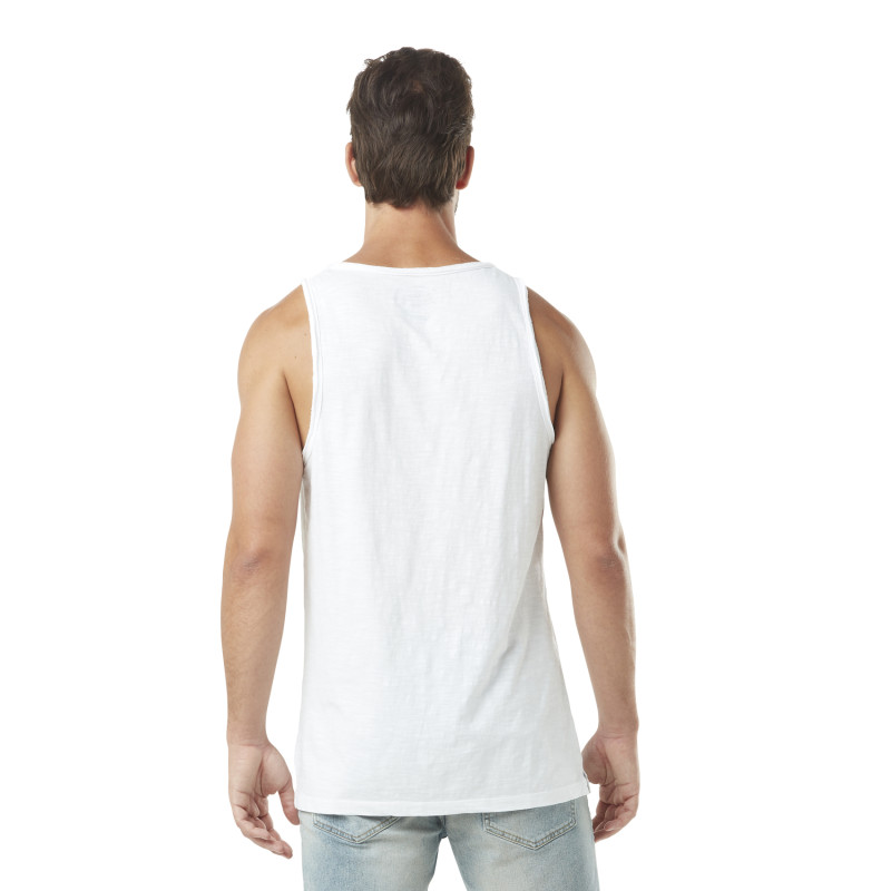 Débardeur homme en slub avec poche et print en coton Chill Vondutch - 2