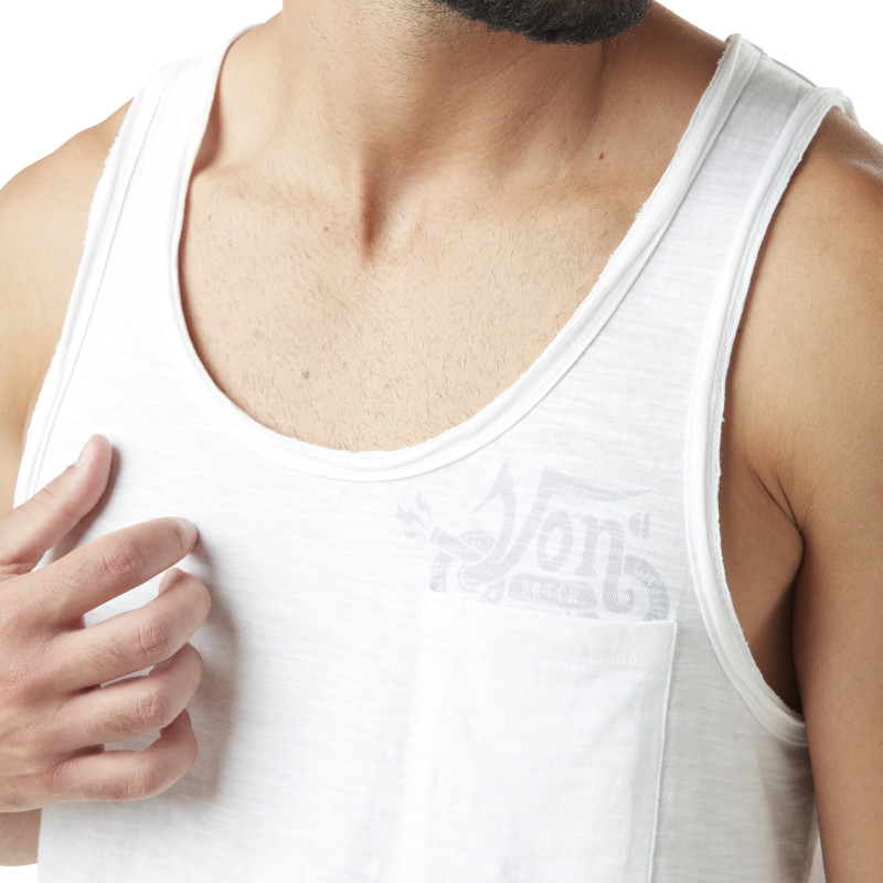 Débardeur homme en slub avec poche et print en coton Chill Vondutch - 3