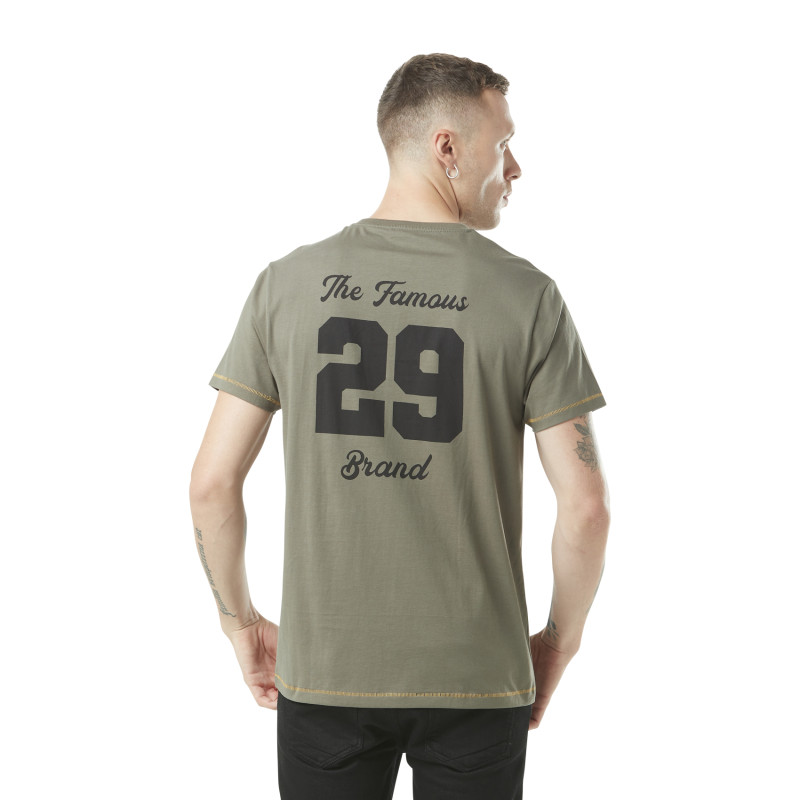 Tee Shirt Vert Regular Col rond College | Homme - Vondutch Vondutch - 3