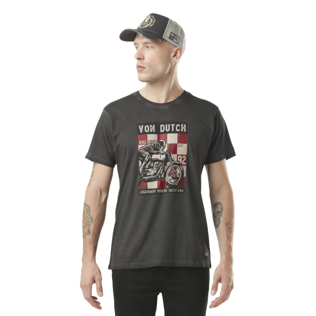 T-shirt homme col rond avec print en coton Event Vondutch - 1