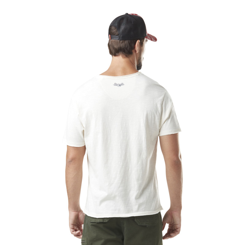 T-shirt homme slub col rond avec print en coton Fast Vondutch - 3