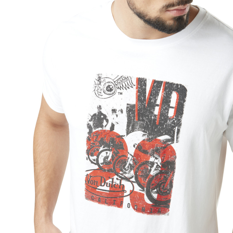 T-shirt homme col rond avec print en coton Pict Vondutch - 2