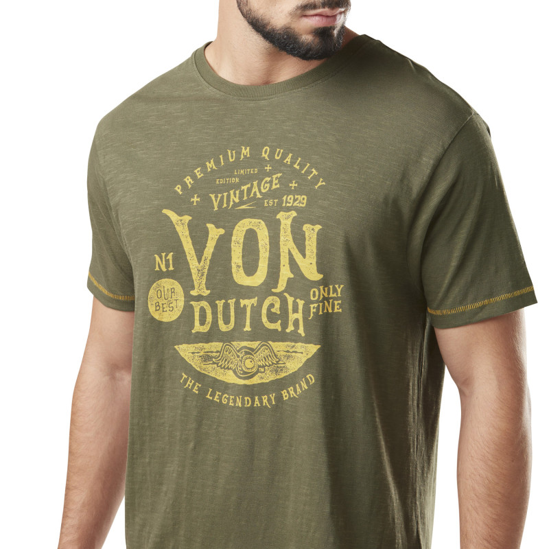 Tee Shirt Vert Regular Col rond Prest | Homme - Vondutch Vondutch - 2