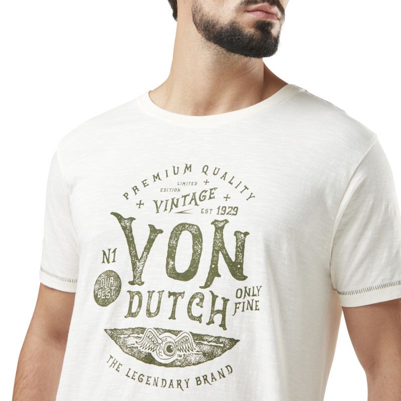Tee Shirt Blanc Regular Col rond Prest | Homme - Vondutch Vondutch - 2